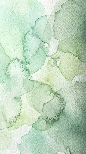 Pastel Green Watercolor Washes Background