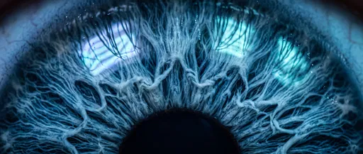 Macro Close-Up of Icy Blue Iris