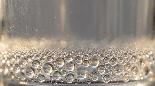Macro Water Droplets on Glass Surface