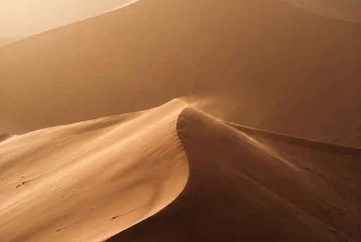 Minimal Golden Desert Sand Dune Ridge