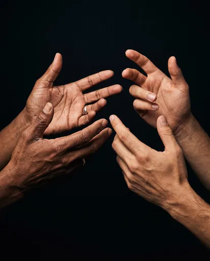 Expressive Diverse Hands Gesturing on Black
