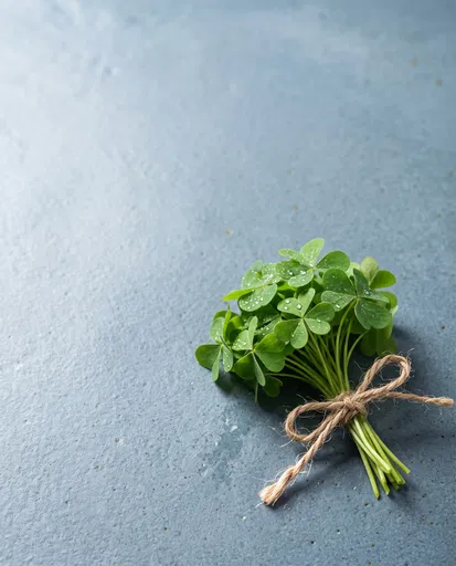 Wet Shamrock Bundle on Slate Surface