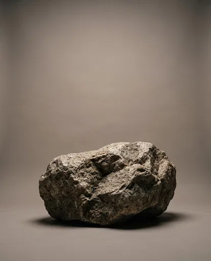 Rough Stone Boulder in Studio