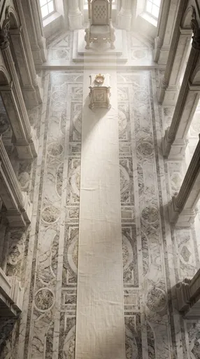 High Angle Marble Throne Room and Crown