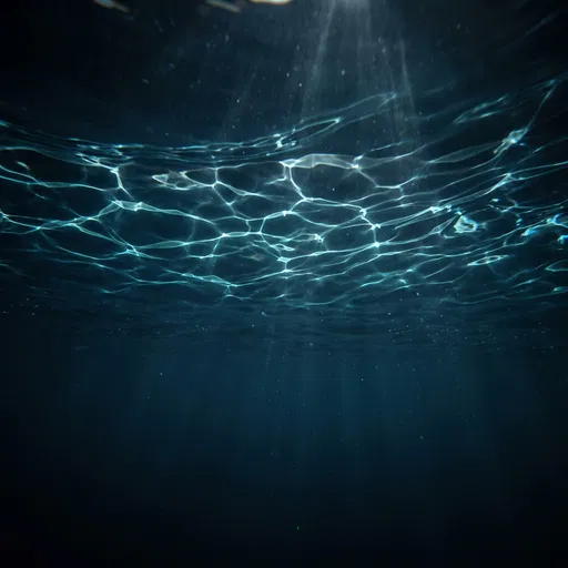 Deep Underwater Caustic Light Patterns