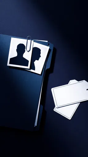 Detective Case File With Silhouette Mugshots
