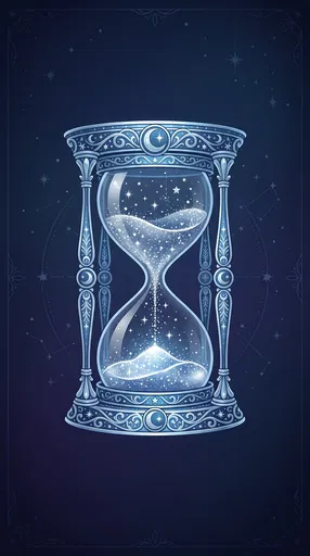 Ornate Celestial Hourglass with Stardust