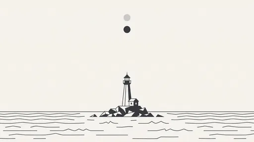 Minimalist Geometric Lighthouse Illustration