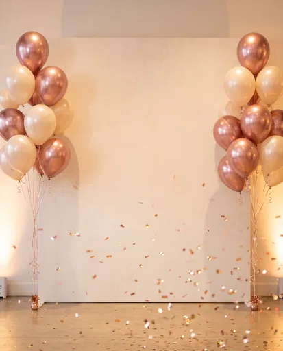 Rose Gold and Cream Balloon Backdrop