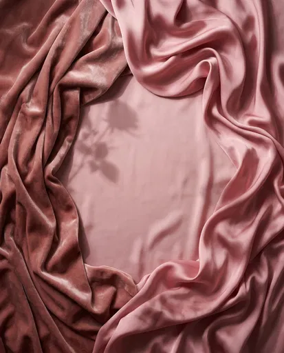 Blush Velvet and Pink Silk Frame