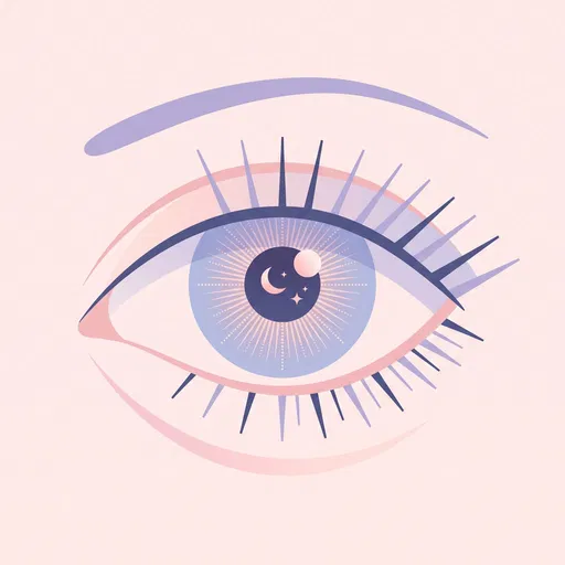 Pastel Minimalist Celestial Eye Illustration