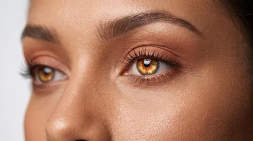 Close-Up of Woman with Amber Eyes