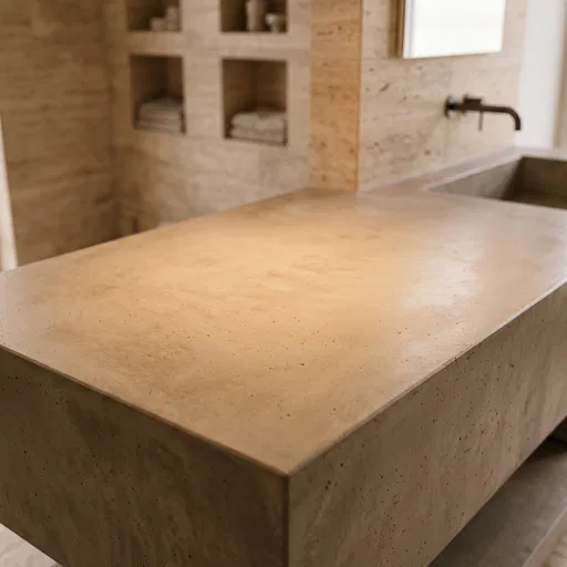 Minimalist Concrete Bathroom Vanity Countertop