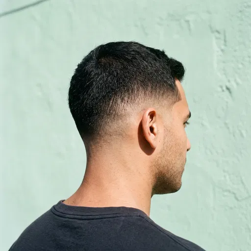 Man With High Taper Fade Haircut