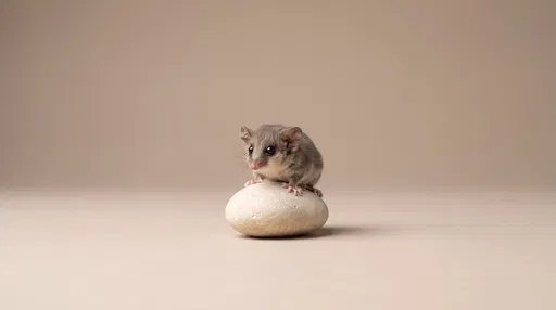 Tiny Pygmy Possum on Stone