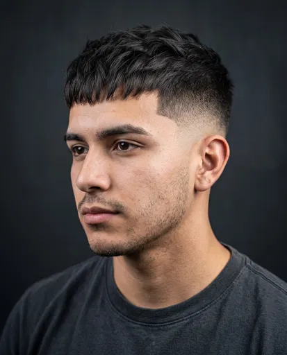 Young Man With Low Fade Haircut