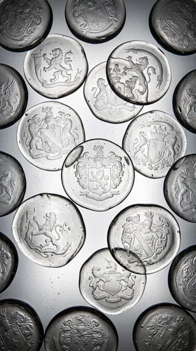 Backlit Glass Heraldic Crest Medallions