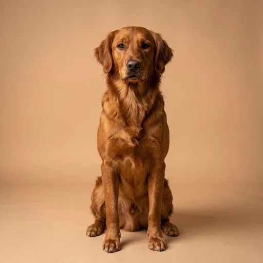 Red Golden Retriever Studio Portrait