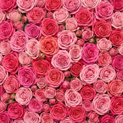 Vibrant Pink Roses Floral Background