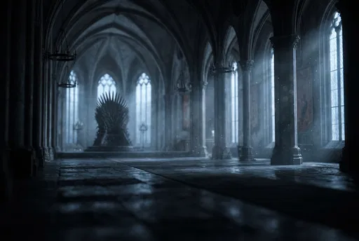 Dark Gothic Throne Room Background