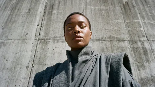 Low Angle Editorial Portrait Against Concrete