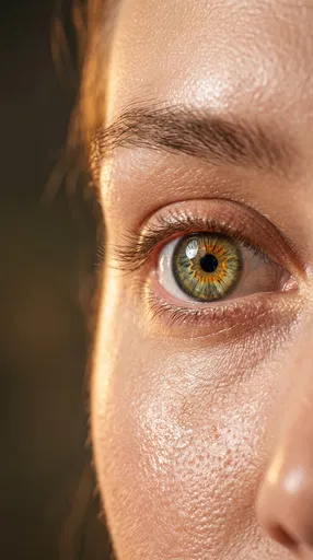 Macro Shot of Hazel Green Eye
