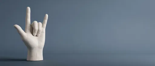 Ceramic Hand Sculpture Making ILY Sign