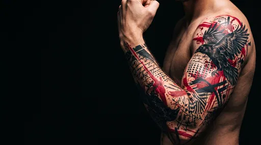 Man With Trash Polka Raven Tattoo