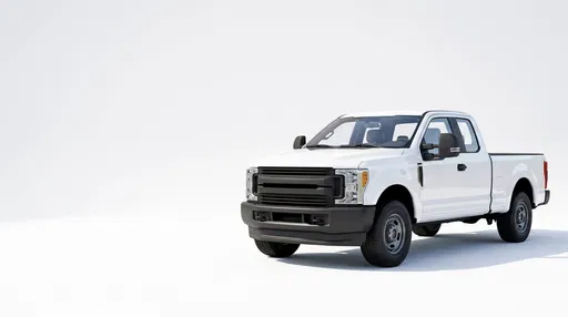 White Commercial Fleet Pickup Truck