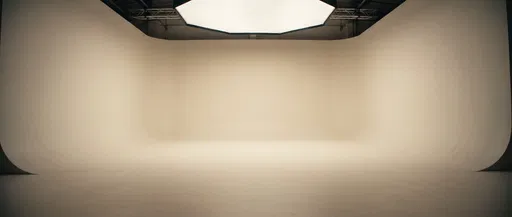 Empty Warm White Photography Studio Cyclorama