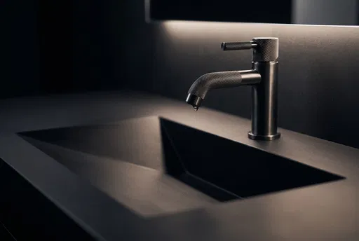 Matte Black Sink and Gunmetal Tap
