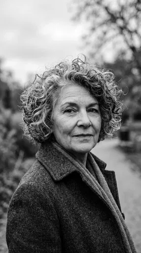 Monochrome Portrait of Senior Woman