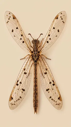 Symmetrical Adult Antlion Insect Specimen