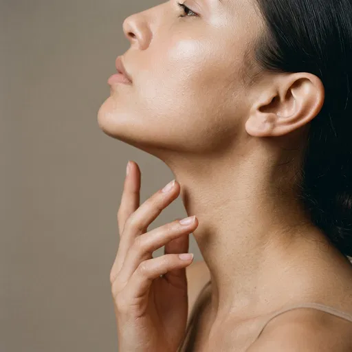 Close-Up Profile of Woman With Dewy Skin
