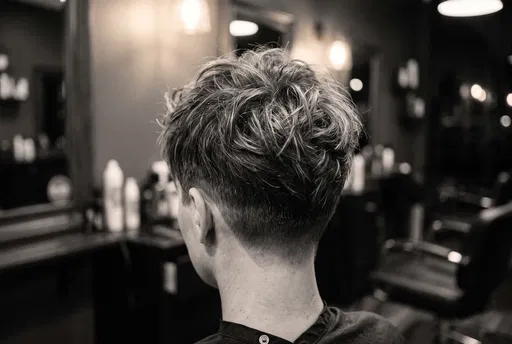 Back View of Textured Undercut Pixie Haircut